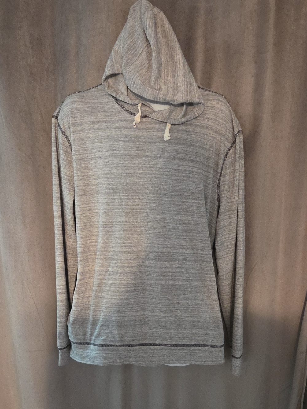 johnnie-O XL Heather Gray Lightweight Hooded Pullover